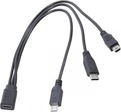 Type C Female to Type C Charging Cable Splitter Cord Line Suitable for Multiple Electronics Gaming Mobile Use 30cm