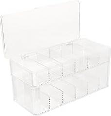 Clear Cord Storage Box with Multiple Compartments Portable Electronics Organizer for Desktop and Dorm Compact Cable Management for Office and Home