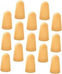 25pcs Static Rubber Finger Covers for Banknote Counting and -Resistant Beige Reusable Protective Sleeves for Electronic Repair and Sorting Tasks