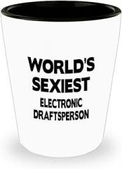 Amorfos Electronic Draftsperson Shotglass - Funny Gift For Electronic Draftsperson Hobbyists/Enthusiasts, Electronic Draftsperson Perfect Drinking Shot Glass, Party Gift