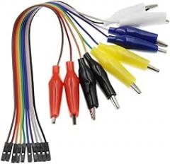 30MM 10Pin Double-end Alligator Clips Jump Wire Female Crocodile Clip Test Lead Jumper Wire Line Cable DIY Connection