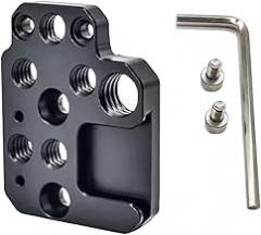 Cold Shoe Mount Adapter Compatible with DJI Ronin RS3/RS2/RSC2/SC/S Gimbal Stab, Cold Shoe Bracket with 1/4 3/8 Thread for Camera Cage Flash LED Monitor Microphone