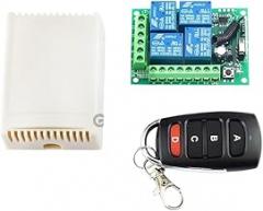315MHz 433MHz Universal Wirelest Remote Control Dc 12V 4CH Relay Receiver Module + 4 Botton Ratdio Frequenxcy Switch for Gate Garage Opener New 2026 High Reliable Electronic Component Precision