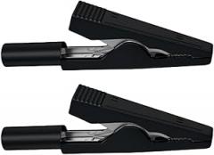 2pcs High Conductivity Alligators Clip Featuring 2mm Banana Connector Versatile For Educational Training & Electronics