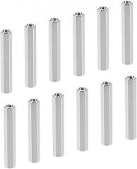 YOKIVE 20 Pcs M4 Spacers, Brass Hex PCB Standoffs Nuts, Keep Height Consistent, Great for Motherboard, Circuit Board, Electronics (Silver Tone, 40mm)