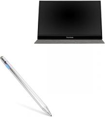 BoxWave Stylus Pen Compatible with Viewsonic VG1655 - AccuPoint Active Stylus, Electronic Stylus with Ultra Fine Tip - Metallic Silver