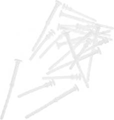 Mikikit 20pcs Vibration Reducing Computer Case Fan Screws and Rubber Rivets Kit for PC Cooling, White Short and Long Soft Rubber Mounting Screws for Electronics Assembly