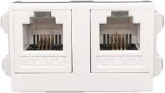 CAT3 RJ11 Telephone Module 2 Port Telephone Crimp Wire Connector Socket Socket 23x36mm