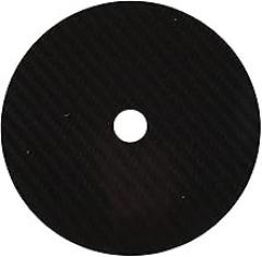 HiFi CD Tuning Pad, Carbon Fiber CD Mat, Low Distortion Rate Vibration Absorption CD Tuning Mat for CD Player, Premium Carbon Fiber Material with 0.2mm Thickness and 15mm Center Ho (Black)