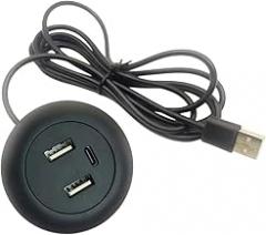 Desktop Hole Embedded 5V2A USpB to 2USpB+Type-C Dual Socket Hidden Charging Furniture Office Hidden Furniture Charging Socket New 2026 High for Reliable Electronic Component