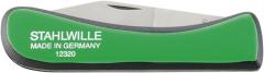 Stahlwille 77020000 Electricians Cable knife No.12320, with Stainless Steel Blade, 90mm Blade Size, Extremely Sharp, Universal Folding Cutter, Weight 78g, Made in Germany,green