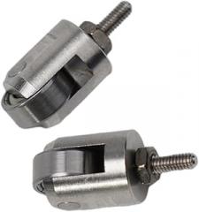 2pcs M2. Stainless Steel Dial Indicator Points, Threaded Measuring Tip for Digital Indicator and Dial Gauge, 10mm Roller Diameter, 22.5mm Length, Compatible with Most Electronic Indicators