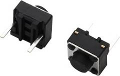 20PCS 6X6X4.3/5.0/6.0/7.0/8.0MM DIP 2Pin Tact Switch DC12V 50mA Connectors Push Button Tactile Switches TS-037D(6x6x6.0mm H6.0mm)