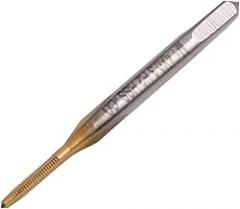 M1.4x0.3 Thread Tap Cobalt HSS Tap Right Hand Stainless Steel Tapping Tool for Alloy Steel, 3-Flute Straight Flute Machine Tap with 9mm Thread Length