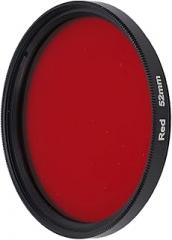 Rengue Red Camera Lens Filter, Aluminum Alloy Frame, Thread Size for DSLR and Mirrorless Cameras, Enhances Red Tones Camera Lens Filter, Optical Glass with Nan Digital (52mm)