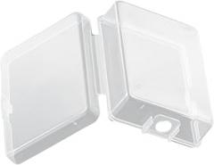 Plastic Storage Box for Jewelry Beads and Electronic Components, Clear Portable Organizer Container with Lid, Compact Table Top Case for Craft Supplies, Fishing(Small)