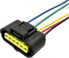 1/6 Pin Car Accelerator Pedal Electronic Plug Acceleration Sensor Fuel Pump Connector 184060-1(Black)