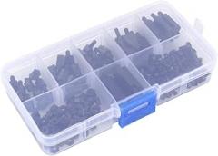 M3 Machine Assortment Kit, Nylon Hex Spacers Screw Nut Set Repair Tool Accessory for Electronics Computers PC Board