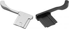 2 Pcs Metal Hot Shoe Cover Thumb Grip for X100F X100T X70 X30 X-E3 X-A1 X-A2 X-M1 XA3 XE3, Black & Silver
