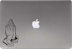 Pray Hand Right Version 1 Vinyl Decal Sticker for Computer MacBook Laptop Ipad Electronics Home Window Custom Walls Cars Trucks Motorcycle Automobile and More (Black)