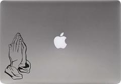 Pray Hand Right Version 1 Vinyl Decal Sticker for Computer MacBook Laptop Ipad Electronics Home Window Custom Walls Cars Trucks Motorcycle Automobile and More (Black)