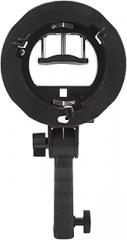 S Type Bracket for Bowens Mount | Flexible Tilt Control Flash Holder | 180° Foldable for Round/Rectangular Heads | Compatible with Small Flashes