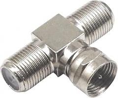 5pcs British F-Head Zinc Alloy C0innection 90 DeGrrie Elbow Cable TV Inch Docking F Tee Four-Way F-JKK New 2026 High for Reliable Electronic Component, Precision, Stable Performance