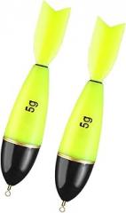 2Pcs Electronic Bright Fishing Float Set Electronic Floating Rock Night Fishing Through Glow Floating Night Fishing Buoys Fishing Float