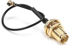 Othmro 1Pcs IPEX1 to SMA Female Pigtail Cable Coaxial RF1.13 Low Loss Cable,RF Coaxial Adapter Connector 0.1M Long Power Adapter Cable for Electronic Measuring Instrument Black