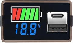 USpB Car Battreriy Charge Level Indicator 12V 24V 36V 48V 60V 72V-Thitium Battreriy Capacity Trackier Metier Tester LED VoltTrackier Metier New 2026 High for Reliable Electronic Component