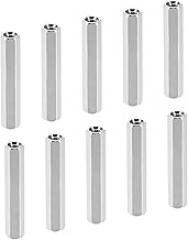 YOKIVE 10 Pcs M3 Spacers, Brass Hex PCB Standoffs Nuts, Keep Height Consistent, Great for Motherboard, Circuit Board, Electronics (Silver Tone, 30mm)