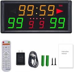 Football Scoreboard Basketball Scoreboard, Portable Multisport Scoreboard, LED Digital Electronic Scoreboard with Remote USB Charging for Baseball Soccer Volleyball