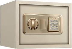 Small Personal Safe for Home Steel Electronic Combination Safetys Box Two Opening Methods Can Be Fixed Office Safe for Home, Office, Hotel(Black)