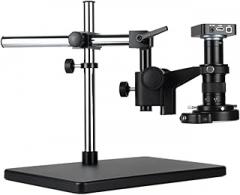 1080P 38MP 2K HDMI USB Industrial Electronic Video Microscope Camera + 120X 300x C-MOUNT Lens For Phone PCB SMD CPU Soldering(Rotating bracket,120X)