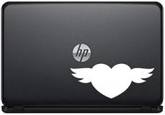 Heart Wing Version 1 Vinyl Decal Sticker for Computer MacBook Laptop Ipad Electronics Home Window Custom Walls Cars Trucks Motorcycle Automobile and More (White)