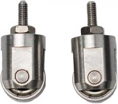 M2.5 Dial Test Indicator Roller Contact Points, with Non-Return Nuts Measuring Roller Tips, for Electronic Gauges, Dial Indicator Contact Points