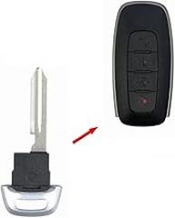 Uncut Emergency Insert Key Blade Replacement for Nissan Ariya, Kicks, Pathfinder, Rogue, Sentra, Versa 2021 - 2026 Fits FCC ID: KR5TXPZ1, KR5TXPZ3 PN: H0564-5MP0A No Electronics, Battery is Included