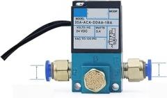 SSIMOO 12V/24V 220V/110V High Frequency 3-Port Electronic Boost Control Solenoid Valve 35A-ACA-DDBA/DDAA/DDFA/DAAA-1BA with Fittings Kindly (Color : with PC 4mm, Size : 35A-ACA-DDAA-1BA)