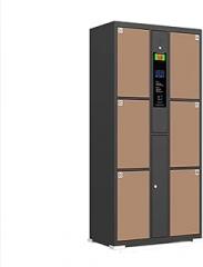 MECOLOR Smart Electronic Bar Code Self-Service Storage Locker Halfway Function Luggage Locker for Supermarket (6 Door)