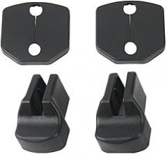 Door Lock Cover and Door Stopper Buckle Cover Bezel for 2015-2021, ABS Replacement Interior Door Handle Surround Trim, Black Car Door Trim Bezel Compatible with