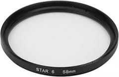 Pilipane 58mm Star Filter, Star Filter tarburst Lens Filter nik0, Small Size and Lightweight, Optical Glass for Nikon/Pentax/Olympus/Fujifilm Camera Lenses