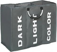 New 2026 1pc Foldable Laundry Basket 3 Grids Foldable Laundry Basket Organizer For Dirty Clothes Laundry Hamper Large Folding Basket