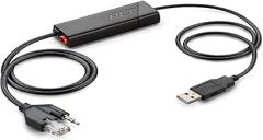 Poly (Plantronics + Polycom) Plantronics APU-76 Electronic Hook Switch Cable - Compatible with DECT and 900 MHz Headsets - One Touch Call Control - Black (211076-01) (Renewed)