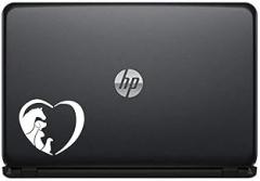 Animal Family Heart Vinyl Decal Sticker for Computer MacBook Laptop Ipad Electronics Home Window Custom Walls Cars Trucks Motorcycle Automobile and More (White)