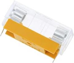 Glass Fuse Holder with Transparent Cover, 5x20mm/6x30mm, 250V, 5 Pack, Clear Protective Block for Electronic Circuit Protection (5x20 6A 250V)