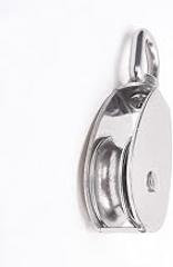 M50 Lifting Crane Swivel Hook Single Pulley Block Hanging Wire Towing Wheel 304 Stainless Steel Silver Tone 2Pcs,Aicosineg