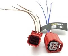 6 Pin Male Plug Female Socket Motorcycle OBD Diagnosis Automotive Connectors Waterproof Electronic Connector with Cable for Motorcycle Diagnostic & Automotive Electronic Connections