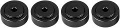 Speaker Isolation Feet, Amplifier Feet, 4Pcs 20 * 8mm Aluminum Alloy Speakers Spikes Pads Stand Feet Shock Absorber Mat for Subwoofer Amp Turntable(Black)