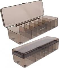 2pcs Plastic Cable Storage Box Lid Cord Organizer Case for Electronics Cord Keeper for Appliances