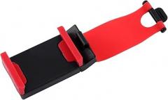 KANASI 5.5 inch Car Steering Wheel Phone Holder, Red ABS Plastic Rubber Portable Smartphone Electronic Device Mount